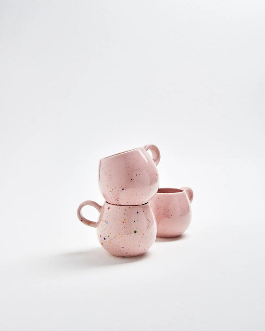 2 Tasses expresso Rose en grès, arc-en ciel - Atelier ORYS