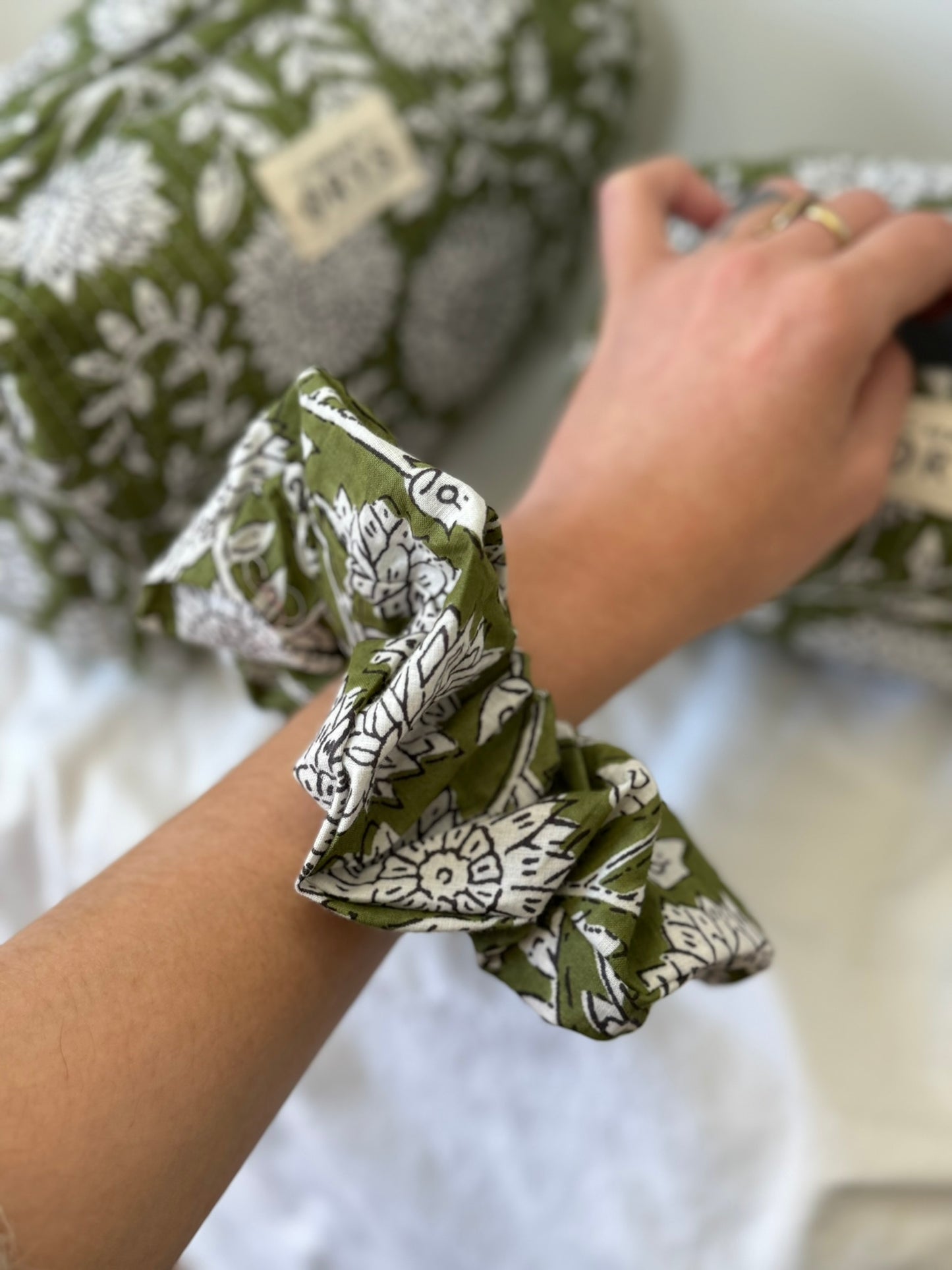 Chouchou Scrunchie block print patterns