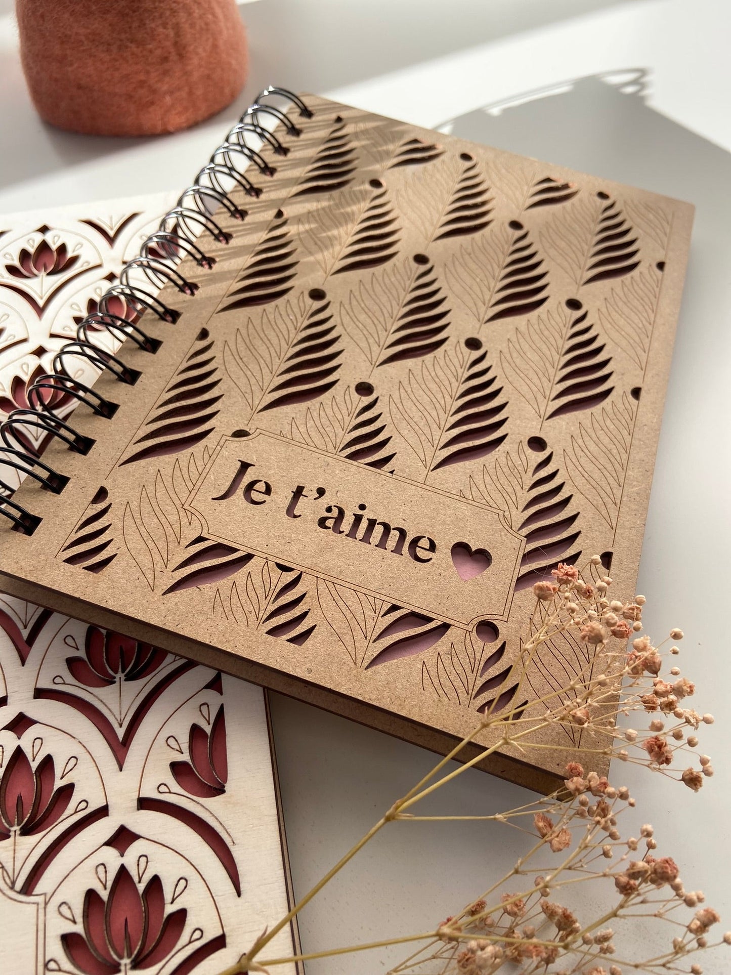 Grand carnet en bois, personnalisation prénoms - Atelier ORYS