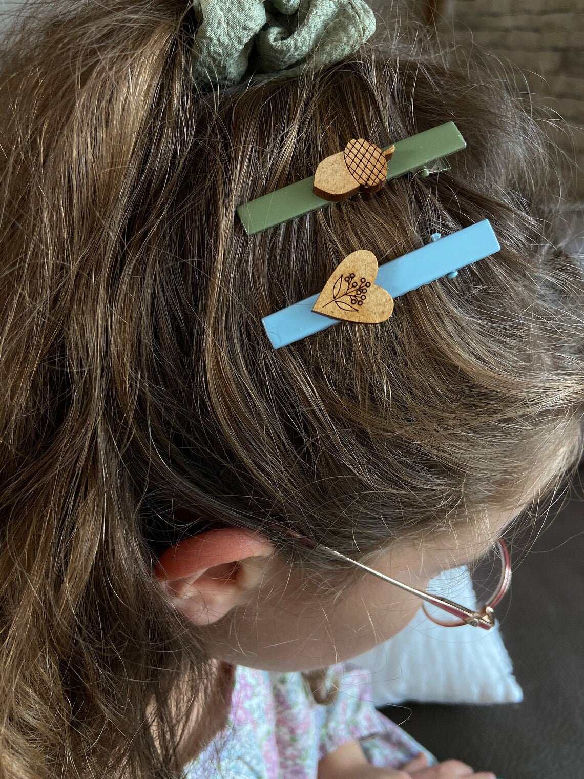 Lot de deux barrettes à cheveux, filles, colorés motifs animaux aux choix - Atelier ORYS