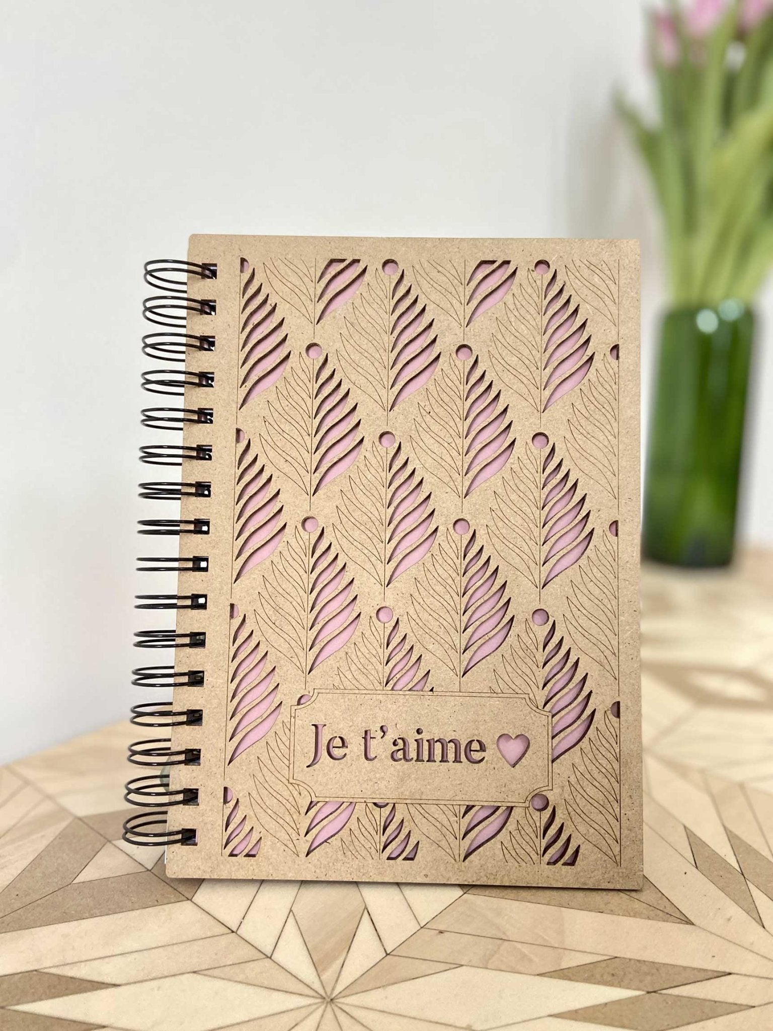 Moyen carnet Fougère, personnalisation prénoms - Atelier ORYS