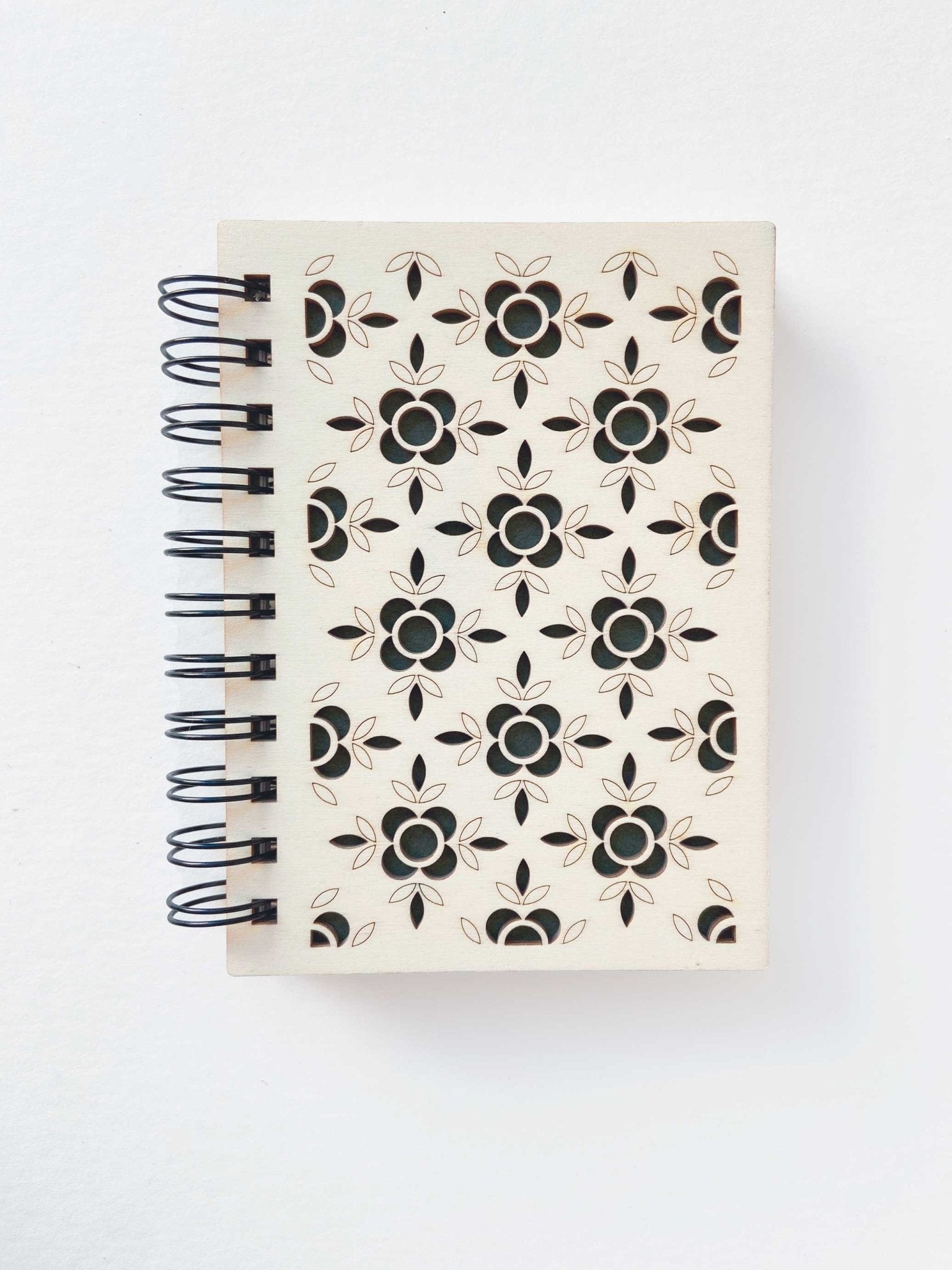 Petit carnet en bois motif Cerisier - Atelier ORYS