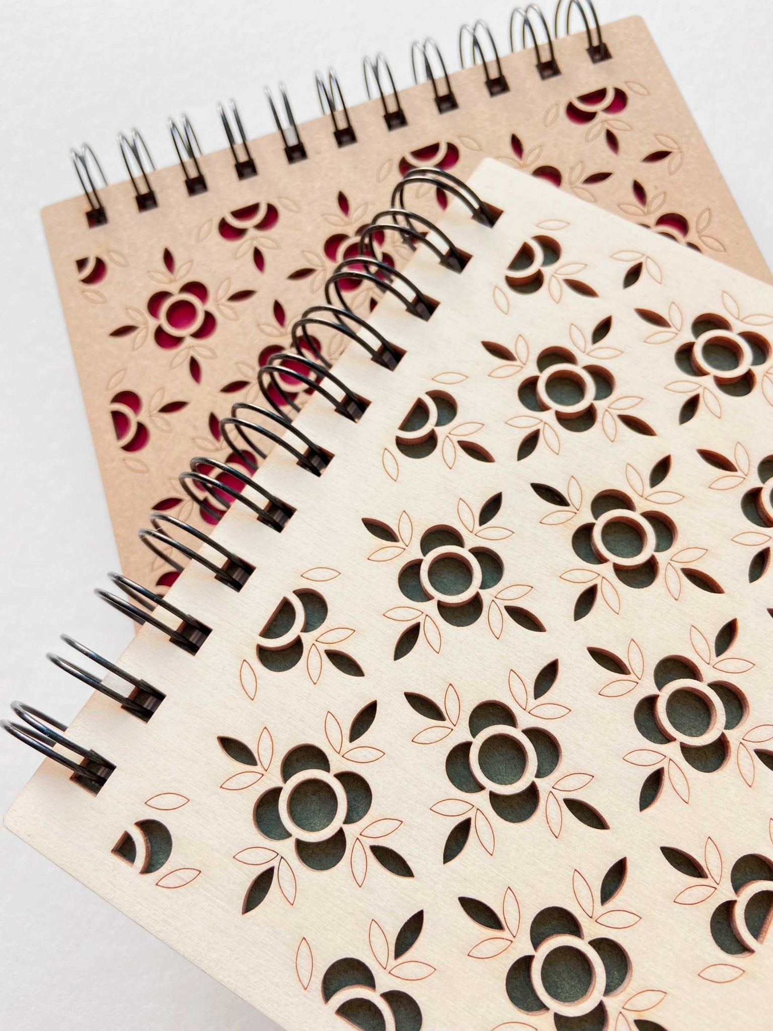 Petit carnet en bois motif Cerisier - Atelier ORYS