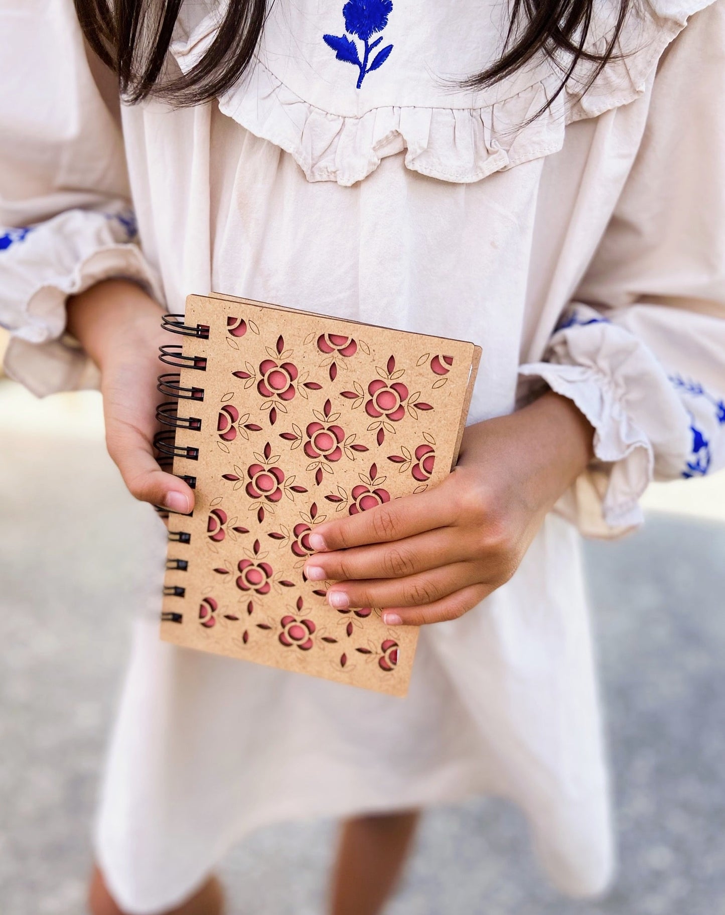 Petit carnet en bois motif Cerisier - Atelier ORYS