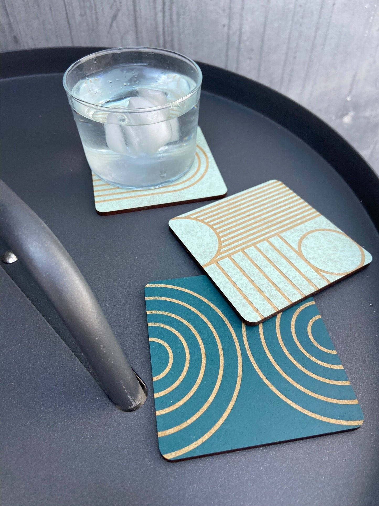 Sous-verres Design Bleu Pétrole - Atelier ORYS