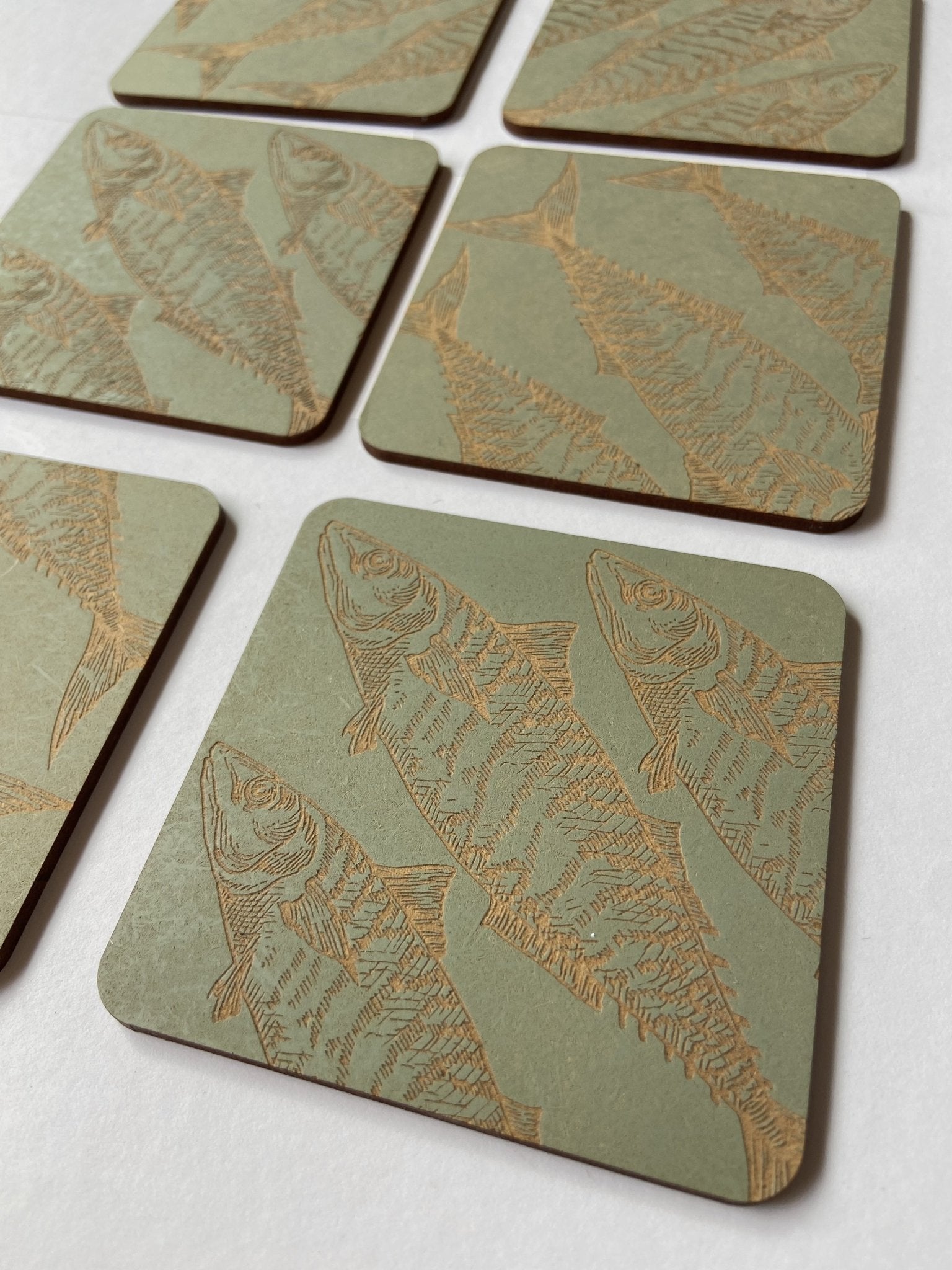 Sous-verres Vert sauge - Atelier ORYS